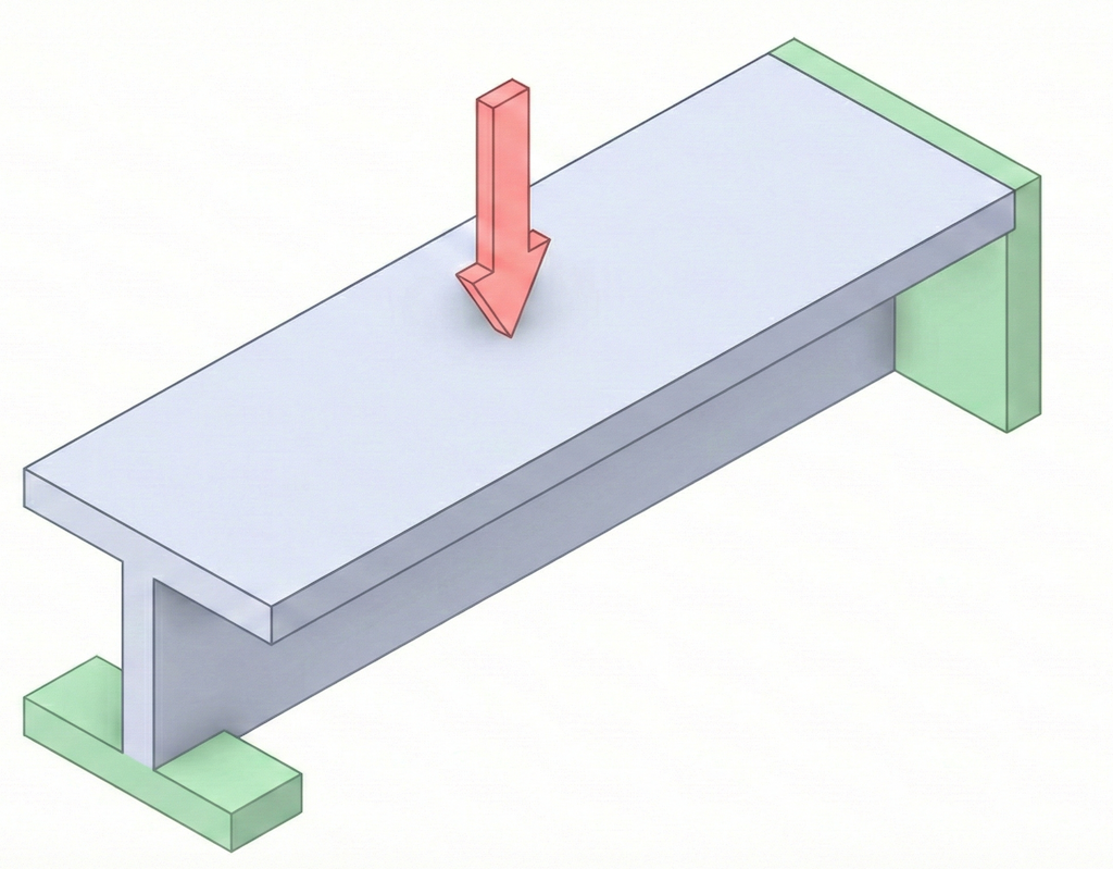 T-Bending Beam – problem setup